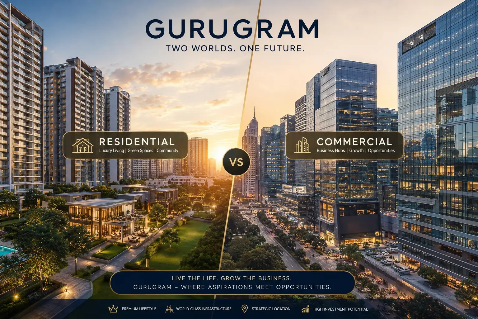 Residential vs Commercial Real Estate in Gurugram: Which Investment Delivers Better Returns in 2026?